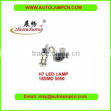 Car LED head light H7 LED lamp 24V 18SMD5050