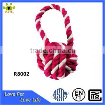 2015 hot sale ,cotton ball with long rope for dog playing and chewing,dog toy