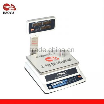Electronic scale with pole