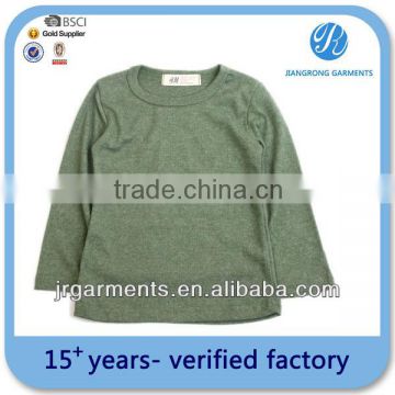 Wholesale Girl's Plain Customise Long Sleeve T shirts with Any Logo