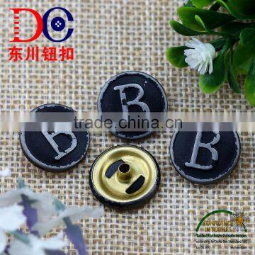 Fashion custom metal button metal snap fasteners for jackets