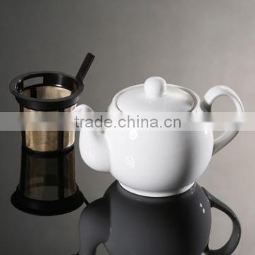 H6404 porcelain tea pot with strainer
