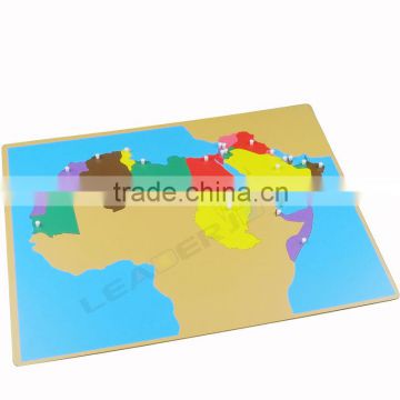 Montessori wooden puzzle map of middle east