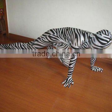 zebra full body spandex suit