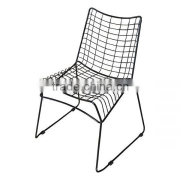vintage industrial metal dining chair mesh