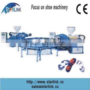 Wenzhou STARLINK Hot Sale PVC TPU TPR double-color rotary plastic shoe moulding injection machine