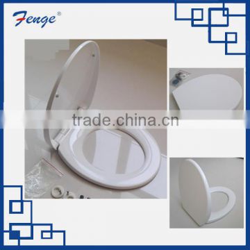HOT Sell ! Romania style ! UF bathroom toilet lid cover with slow fall function/ plastic seat cover