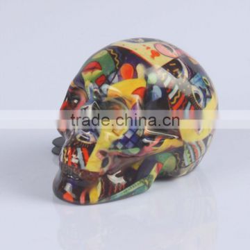 New design Ceramic novel skull shape saving bank