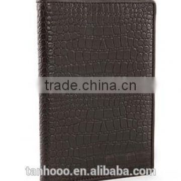 hot selling high quality brown crocodile passport holder