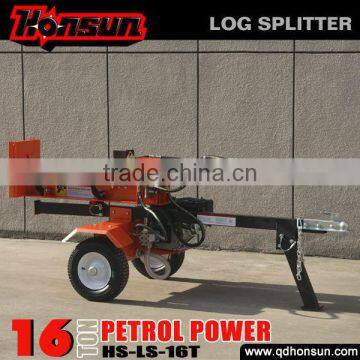 Honda GX200 gasoline engine China cheap used hydraulic 16 ton petrol powered log splitter