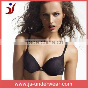 Ladies nylon center front hollow out see through sexy bra, sexy mature women lingerie bra