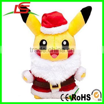 Pokemon Monster Cosplay Soft Plush Stuffed Toy Santa Pikachu