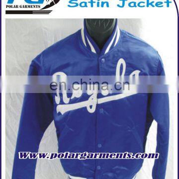 Custom Made Embroidered Satin Varsity Jacket