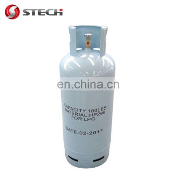 DOT 50kg lpg gas cylinder with CGA510 OPD valve