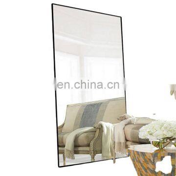 Simple design without borde rectangle  floor stand bedroom dressing mirror