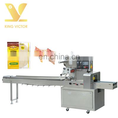 Hot selling automatic pita bread pillow bag packing packaging machine