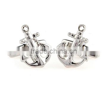 Wholesale anchor shaped metal cufflinks for men