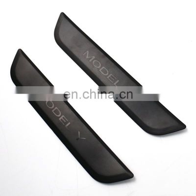 For Tesla Model Y Car Welcome Pedal ABS Door Sill Protector Sticker Cover 2017-2021