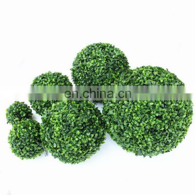 Amazon Hot Sold Uv Resistant 55cm Garden Decoration Outdoor Boxwood Grass Plants Artificial Ball Topiary Grass Ball