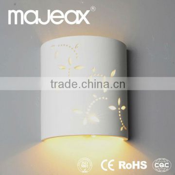 European White Gypsum Plaster Bedside 40W wall sticker lamp