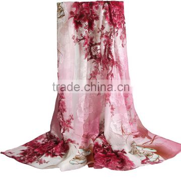 magnificent colorful computer embroidered patterns photo printing silk scarf shawl bandana, women scarf,silk scarf