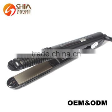 Professional tools electric hair straightening comb machine with low price private label flat iron straightener