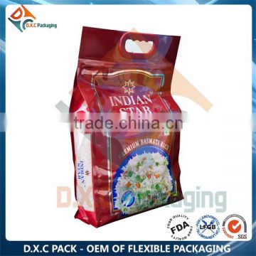 Factory Price 5kg Rice Bag Handle/ Plastic Bag For Rice With Handle