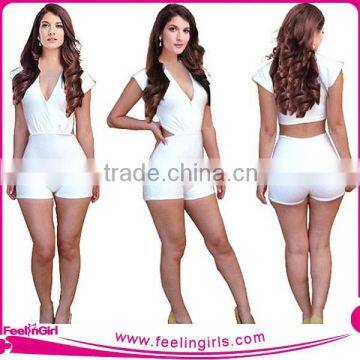 wholesale hollow out white jumpsuit