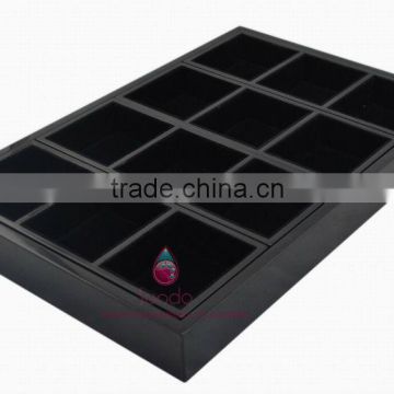 Black High End Wooden Jewelry Storage Box with Velvet lining