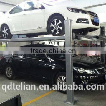 automatic double deck car parking system four post hydraulic car parking lift with CE
