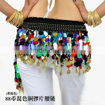 SWEGAL Belly dance Costume belly dance scaf hip scarf coin scarf SGBDW13045