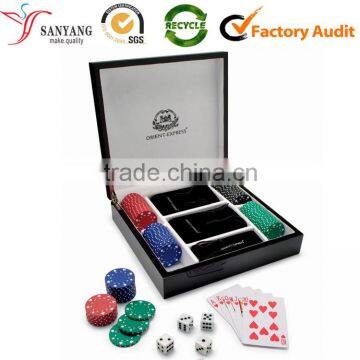 Wooden packaging storage box for gaming card lottery ball packaging box