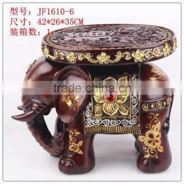 Red Color Elephant Wooden Stool For Sale