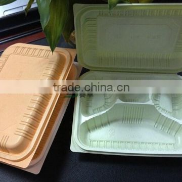 Top grade quality microwaveable folding 4 compartment disposable plastic lunch box