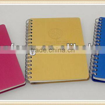 high quality metal cover spiral notebook