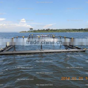 HDPE floating lake harvest fish cage