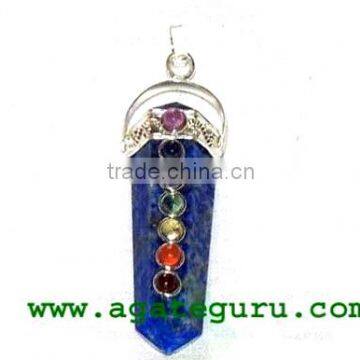 Lapis Lazuli 7 Chakras Bridge Pendant