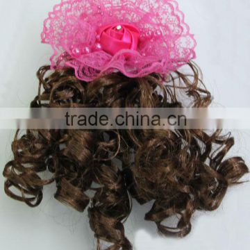 Baby Rose Flower Hair Clip Lace Hairpin wavy hairpiece