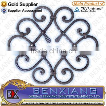 Wrought Iron rosette made by Qingdao BX 13.019 for fence,gate& stairs