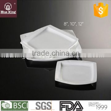 H6870 white color hot sale restaurant square porcelain dinner plate
