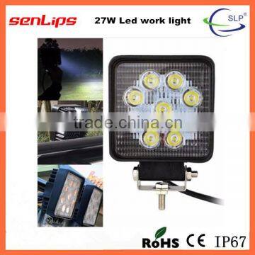 LED Work Light 27W square Flood Beam/LED Work Lamp 10-30V