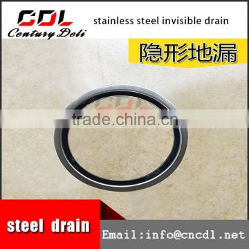 304 316 stainelss steel invisible round concealed floor drain
