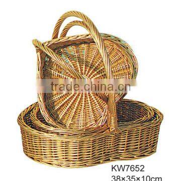 heart shape willow storage basket