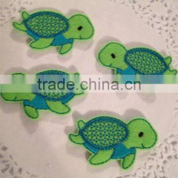 Hot sell Adorable Green Felt Mini Applique Sea Turtles Applique made in China