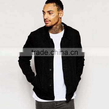 high quality two pocket denim wholesale custom black jacket