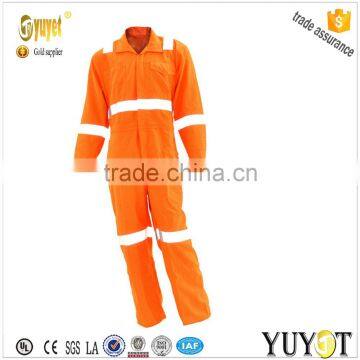 3M reflective strip pure cotton safety hi-vis orange coveralls