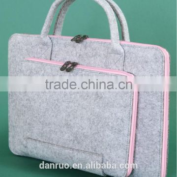 Supply POLYSTER facrice felt bag Lap top bag for office Fashional Felt bag