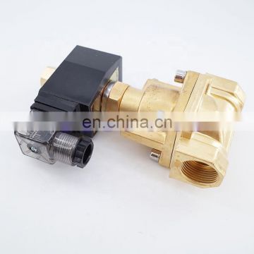 GOGO Normally open 16bar Brass high temperature steam 2 way solenoid electric water valve 3/8 1/2 inch AC220V Orifice 15mm PTFE