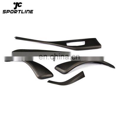 5 PCS/SET Gloss Black 2 Series Carbon F22 Interior Dashboard for BMW 2 SERIES F22 COUPE 220i 2014UP LHD