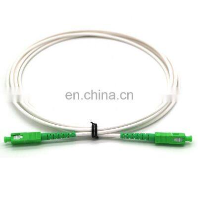 FTTH 3.0mm G657A2 1.5m 2m white optic fiber cable jumper SCAPC cordon de raccordement fibre optique